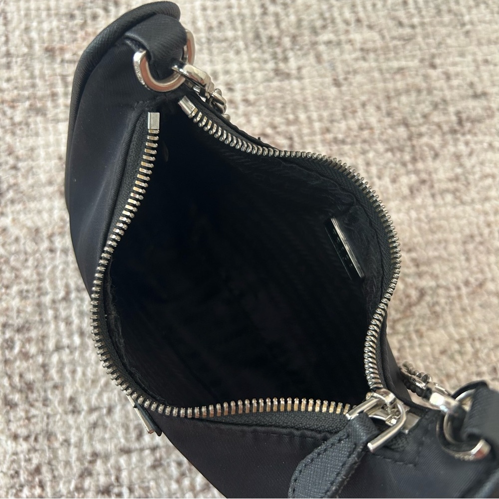 Prada Black Shoulder Bag with Silver Chain - Picture 9 of 16
